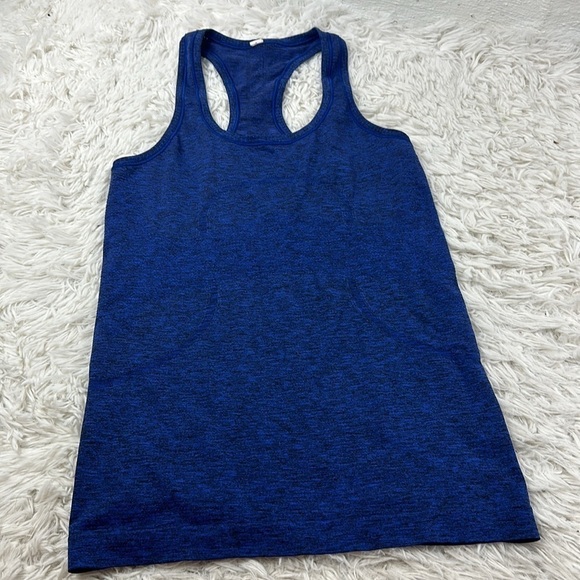 Lululemon Swiftly Tech Tank Heathered Blue Black - Picture 1 of 4